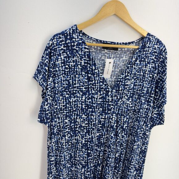 NWT Lane Bryant Women Sleeveless Midi Dress BLACK BLUE Sz Plus 18 20 - Picture 5 of 16